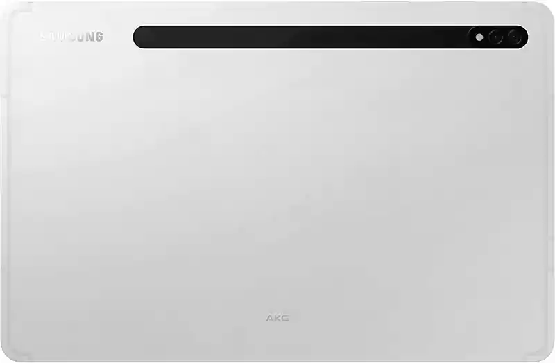 تابلت سامسونج جلاكسي S8 بلس، شاشة 12.4 بوصة، ذاكرة داخلية 256 جيجابايت، رامات 8 جيجابايت، شبكة الجيل الخامس، فضي
