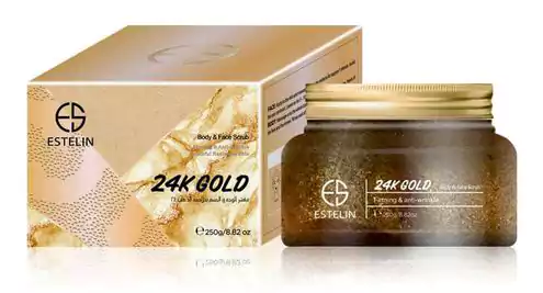 مقشر وجه وجسم بالذهب مقاوم للتجاعيد من إيستلين  250 جم