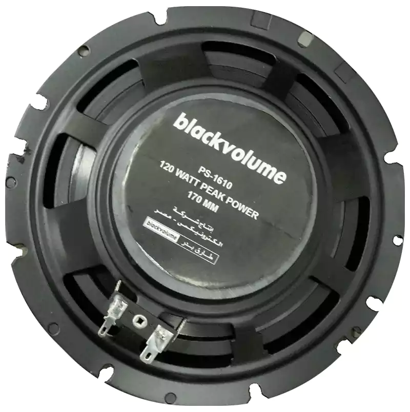سماعة سيارة مكبرة للصوت من بلاك فوليوم، 16 سم، أسود PS-1610