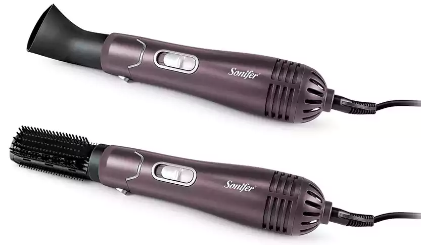 فرشاة فرد الشعر الكهربائية من سونيفر، أرجواني، SF-9513 2 IN1