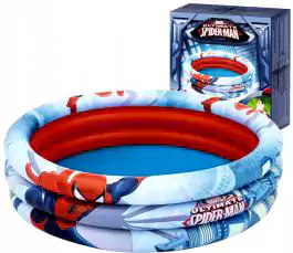 Bestway Inflatable Spiderman Round 3 Floor Swimming Pool, 122× 30, red×blue  98018