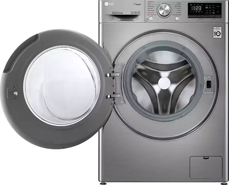 LG Vivace Fully Automatic Washing Machine, Front Loading, 9 KG, Inverter, Silver, F4R5VYG2T