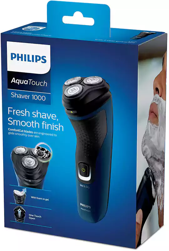 Philips Electric Hair Clipper for men, Wet and Dry use, Blue, S1121