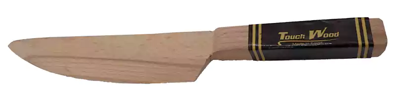 Homewood Kitchen Knife for Vegetables, Sharp Wood with Wood Handle - Beige