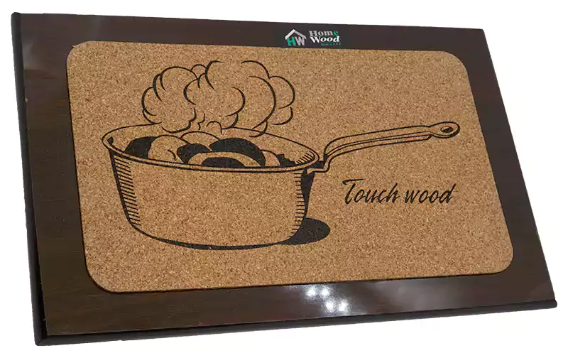 قاعدة أواني مستطيل خشب - Home Wood