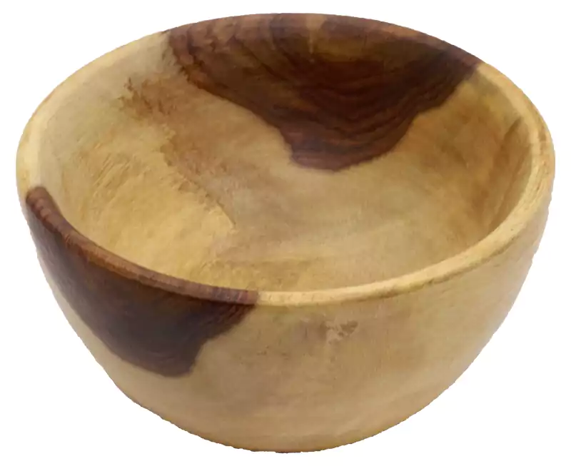 بولة خشب من هووم وود مدورة، مقاس 15، بيج