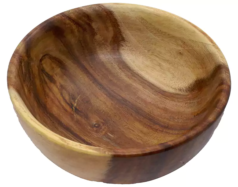 بولة خشب من هووم وود مدورة، مقاس 20، بيج