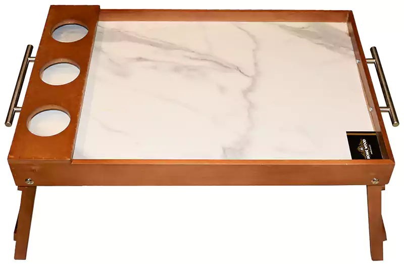 ترابيزه افطار بارجل مقبض معدن -ابيض