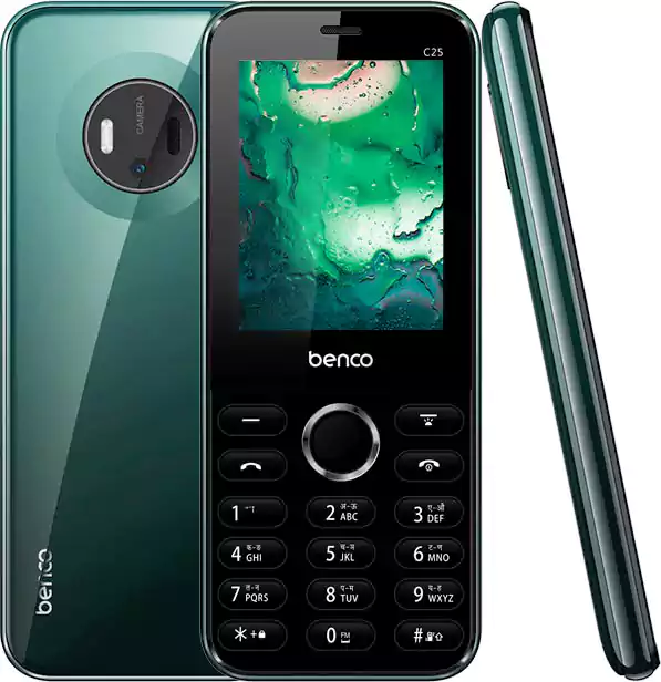 موبايل بينكو C25، ثنائي الشريحة، ذاكرة داخلية 32 ميجابايت، رامات 32 ميجابايت، شبكة الجيل الثاني، أخضر