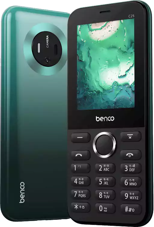 موبايل بينكو C25، ثنائي الشريحة، ذاكرة داخلية 32 ميجابايت، رامات 32 ميجابايت، شبكة الجيل الثاني، أخضر