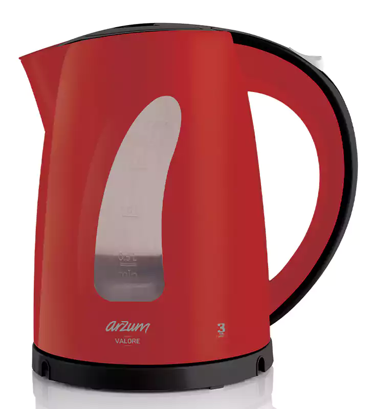 غلاية مياه كهربائية بلاستيك أوكا، 1.7 لتر، 2200 وات، أحمر، AR3067