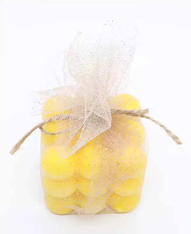 Aromatic candle with the scent of roses and fruits, bubbles - assorted colors