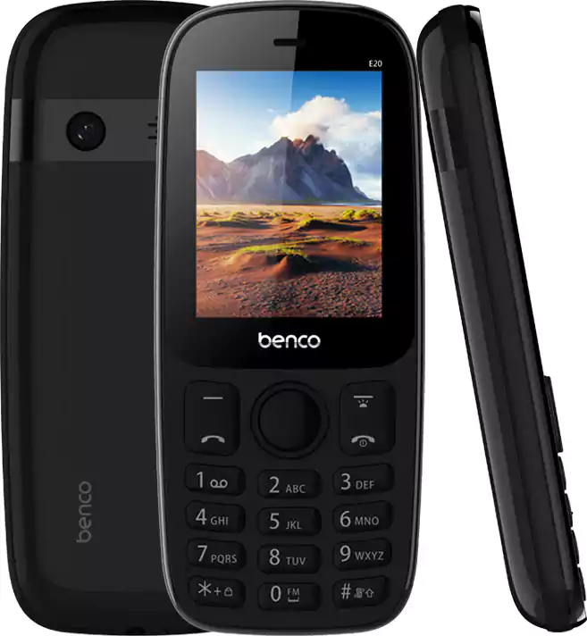 موبايل بينكو E20 ، ثنائي الشريحة ،بذاكرة داخلية 32 ميجابايت،رامات 32 ميجابايت ، شبكة الجيل الثاني ،أسود