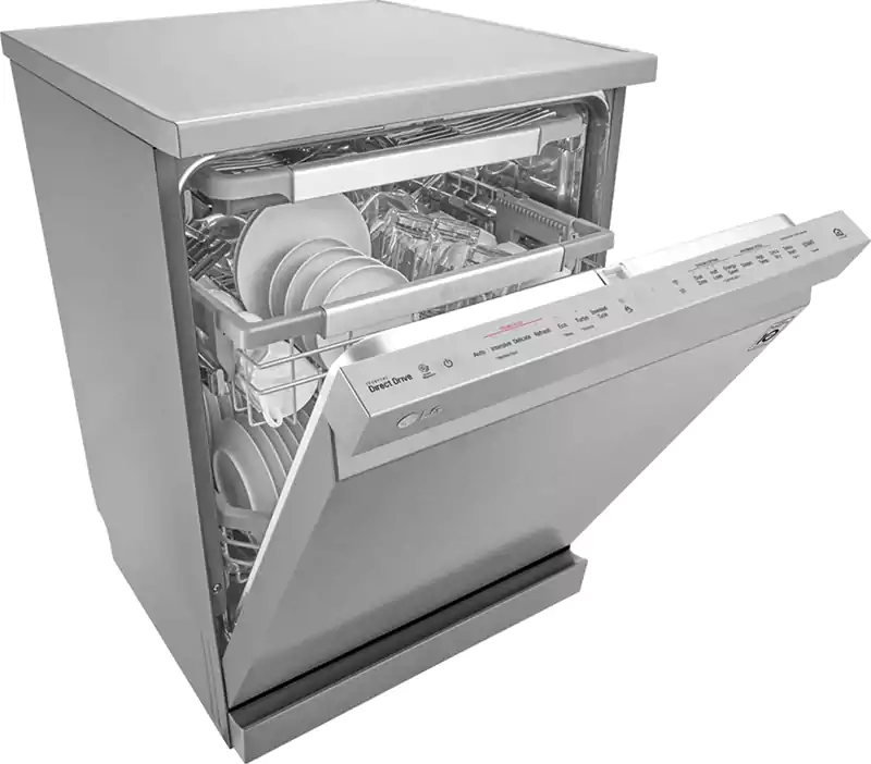 LG Dishwasher 14 Place Settings, 60cm, 10 Programs, Silver, DFB325HS