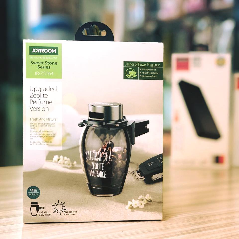 فواحة  فخار مرطبة للجو ومعطرة للهواء من جوي روم مناسبة للسيارة أسود - ZS164