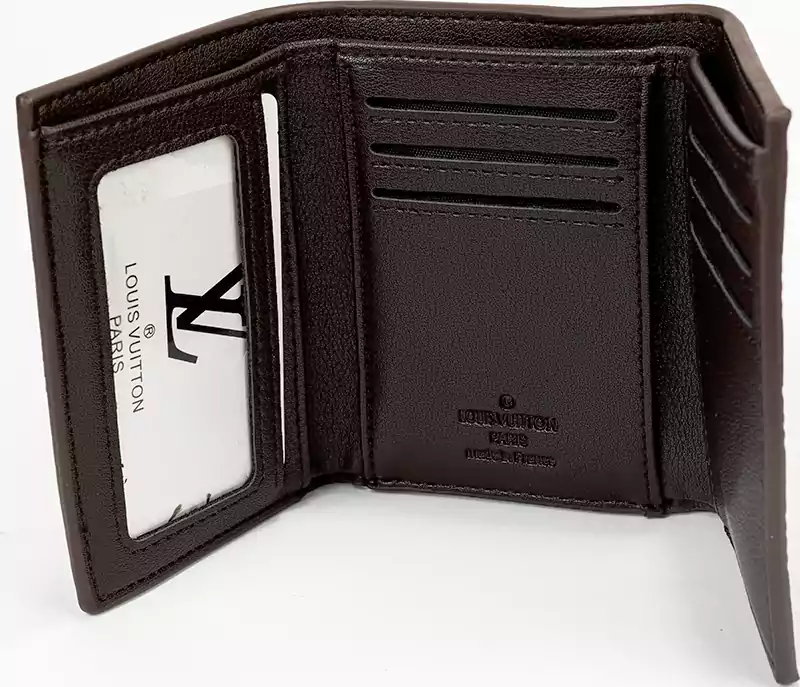 محفظة رجالي جلد من لويس فيتون ، تصميم  كلاسيك، سمك رفيع، بني  LV-9
