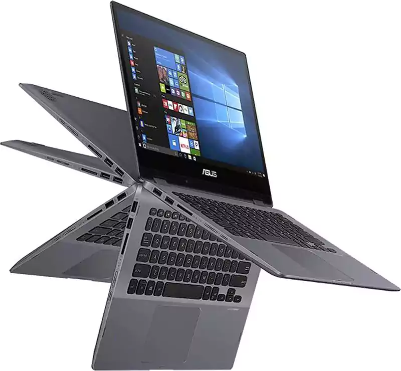 Asus VivoBook Flip TP412 14 Laptop, Intel® Core™ i3 Processor, 10th Gen, 8GB RAM, 256GB NVMe™ PCIe HDD, Intel® UHD, 14 Inch FHD, Windows 10, Gray