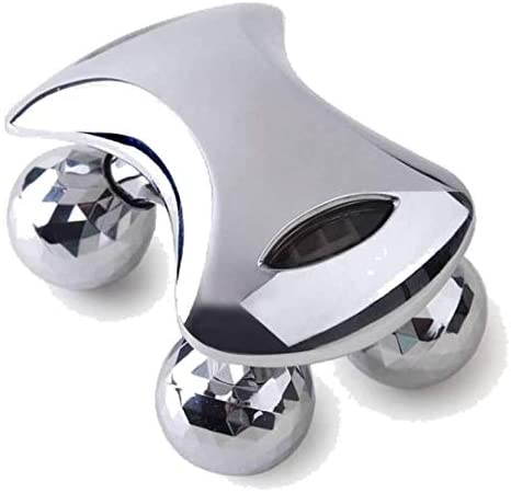 أداة مساج لتدليك وشد الوجه والجسم رباعية الأبعاد، مدلك للوجه و الرقبة برفق، فضي  XC-118