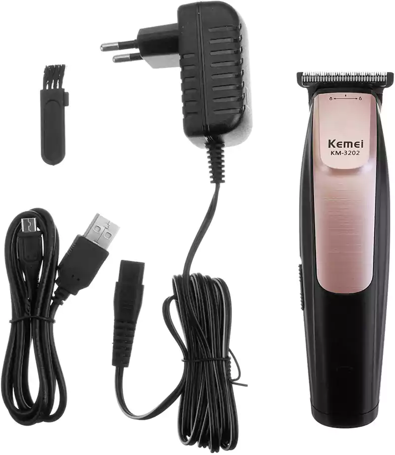 Kemei Electric Hair Clipper for men, Rechargeable, Black, KM-3202