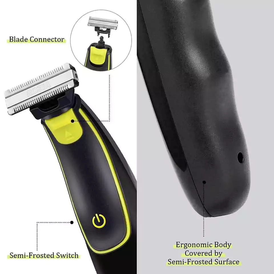 Rozia Electric Hair Clipper for men, Black × Yellow, HQ2248