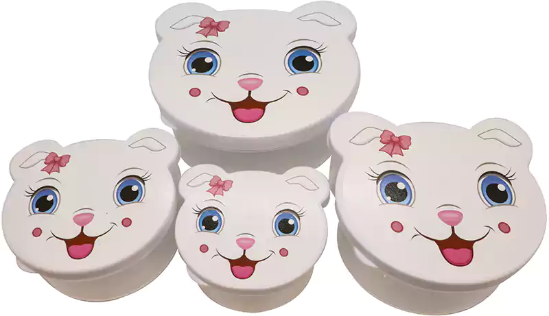 Al-Watania refrigerator set consisting of 4 pieces, kitty shape - white