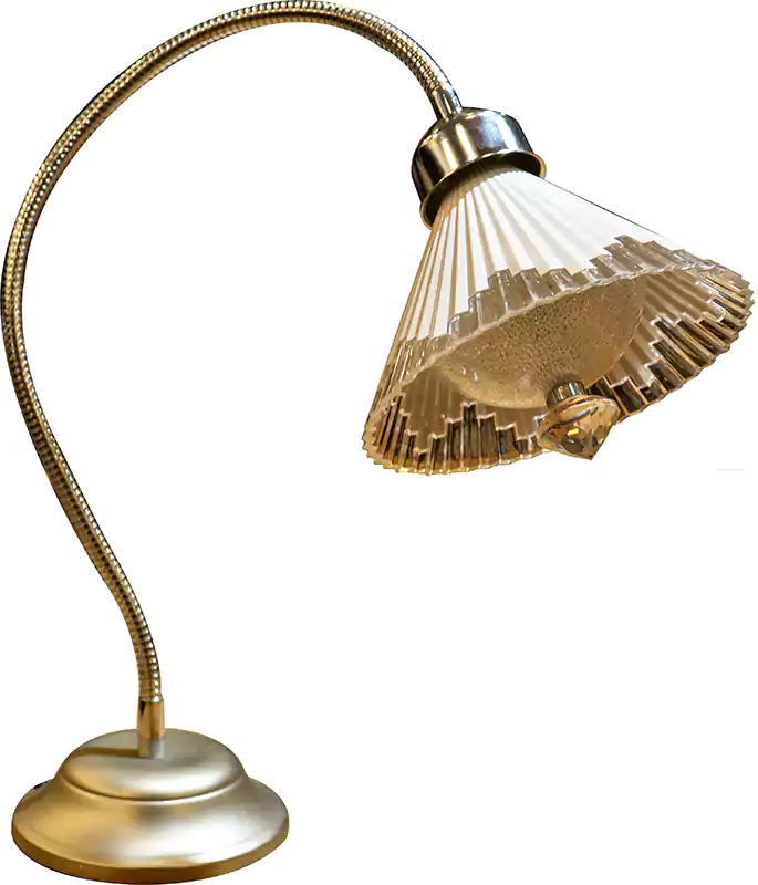 أباجورة مكتب، معدن × زجاج، نحاسي