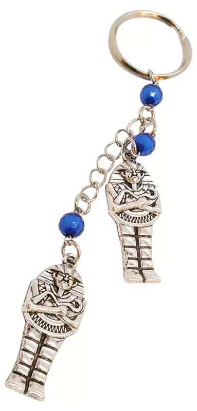 ميدالية معدن علي شكل فرعوني دابل - فضي