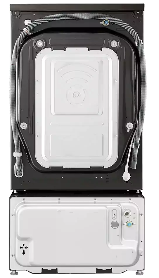 LG TwinWash Fully Automatic Washing Machine, Front Load, 12 Kg, ThinQ, Black, FT015V9BL