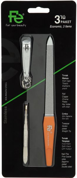 Fe Nail Care Set 3, Silver Pieces 023
