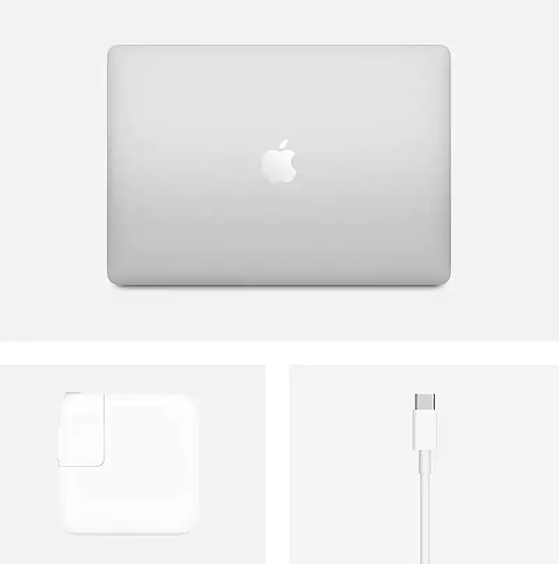 لاب توب ابل ماك بوك اير A2337، معالج Apple M1 chip with 8-core CPU and 7-core GPU، رامات 8 جيجابايت، 256 جيجابايت SSD هارد، شاشة 13 بوصة، macOS، رمادي