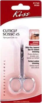 مقص الأظافر والجلد الزائد من كيس، رفيع وصغير، فضي KISS.SCL03