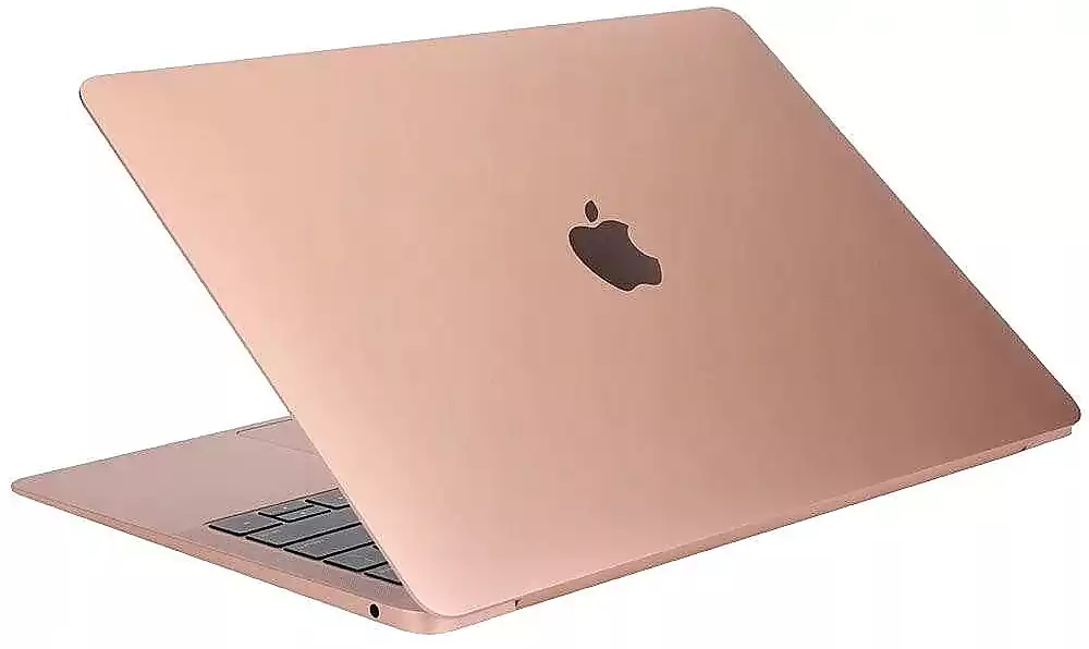 Apple MacBook Air laptop, Apple M1 chip processor, 8 GB RAM, 256 GB SSD hard disk, 13.6 inch 6K LED screen, macOs operating system, gold