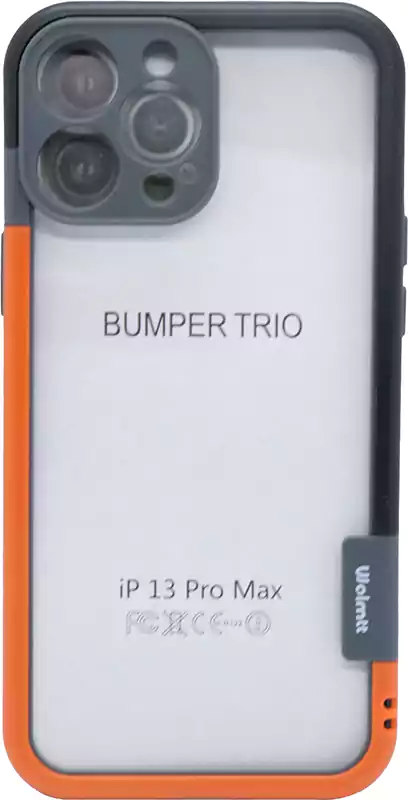 جراب ايفون 13 برو ماكس، سيليكون، شفاف بفريم ألوان