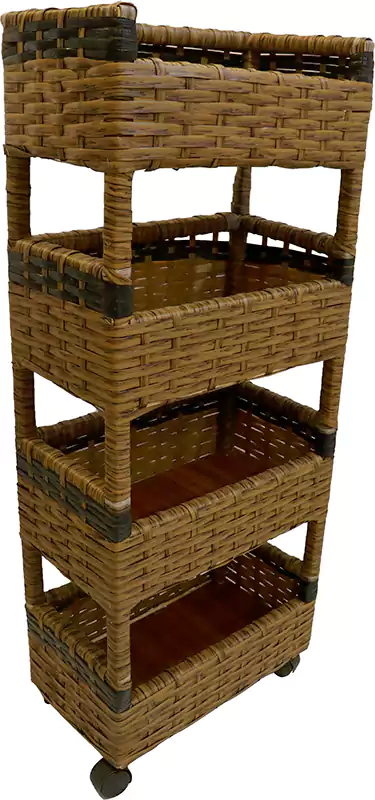 ركنه ثلاجه 4 دور راتان -بني