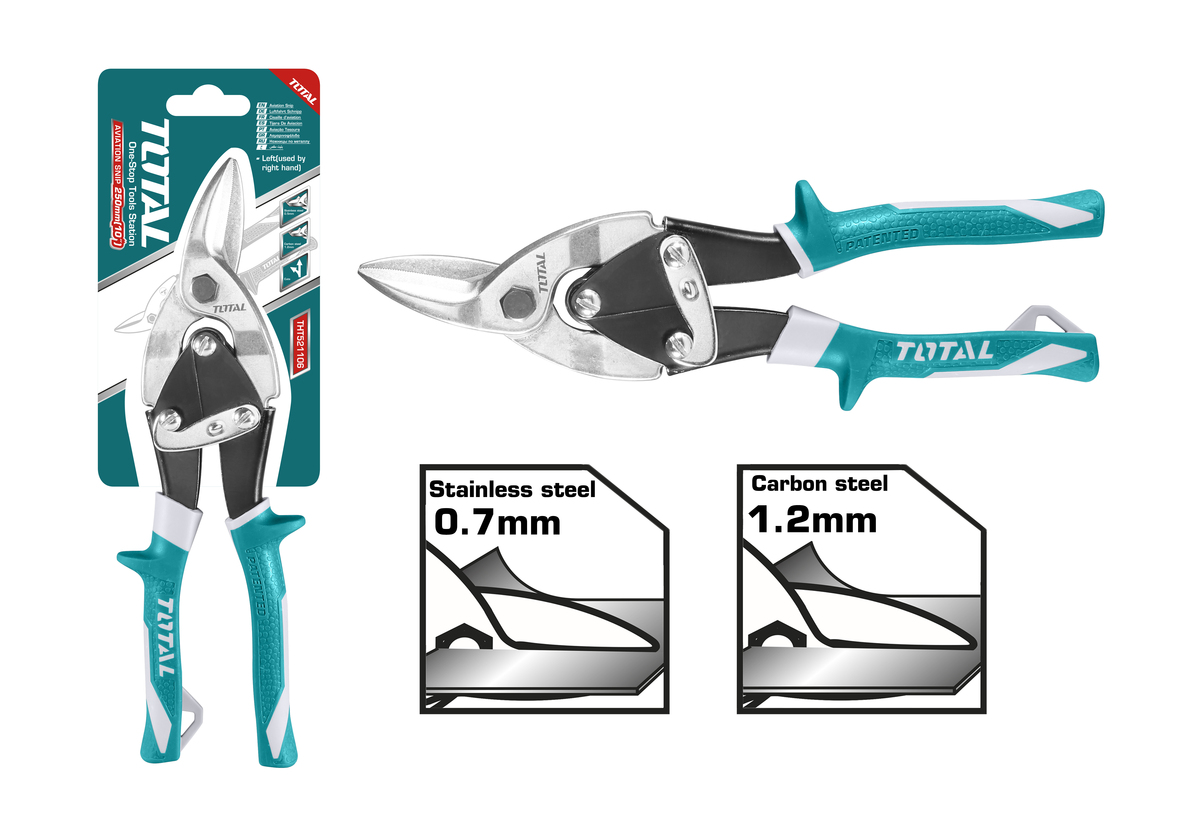 مقص صاج توتال، 10 بوصة\ 250 مم، THT521106