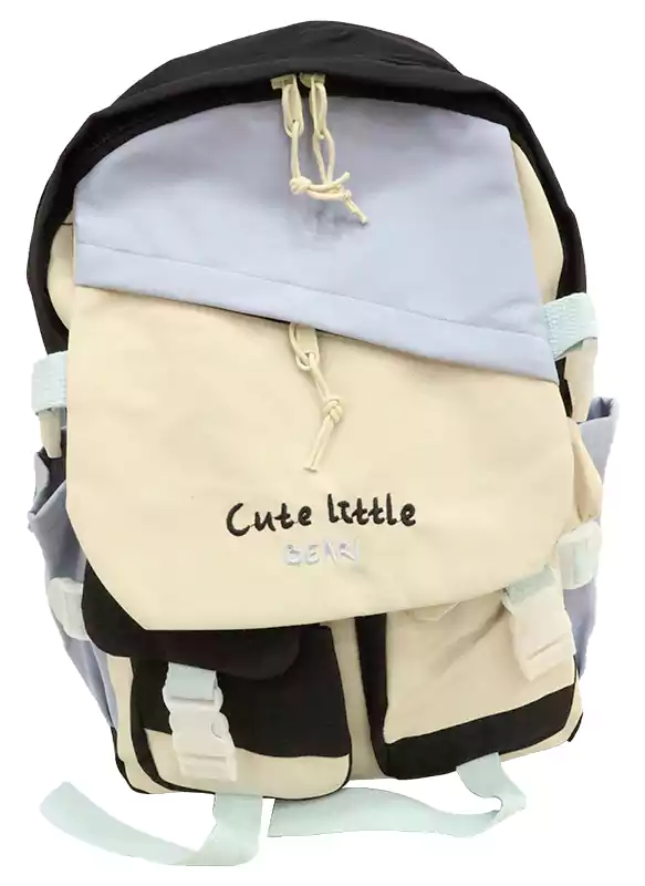 شنطة ظهر  باللون ال أبيض والأسود من كيوت ليتل