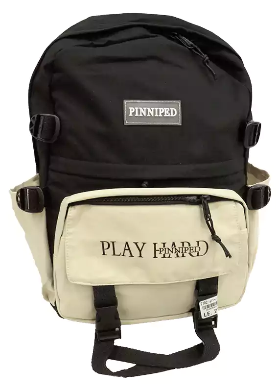 شنطة ظهر باللون الأسود والبيج من بيني بيد