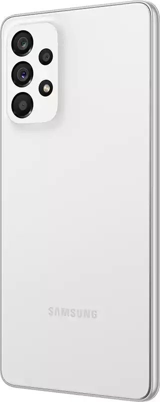 موبايل سامسونج جلاكسي A73، ثنائي الشريحة، ذاكرة داخلية 128 جيجابايت، رامات 8 جيجابايت، شبكة الجيل الخامس، أبيض