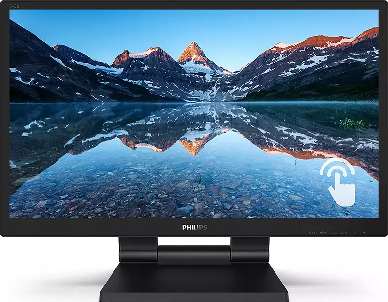 Philips Computer Monitor, WLED, 23.8 Inch, IPS, FHD, 60Hz, SmoothTouch, Black, 242B9T-00