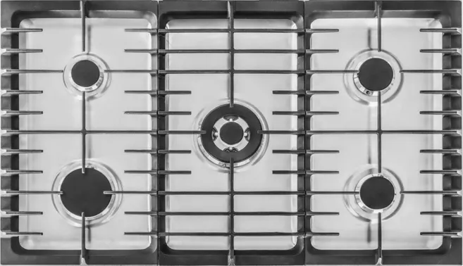 بوتاجاز زانوسي تيست ماكس بلس، 90 × 60 سم، 5 شعلة، أمان كامل، شاشة ديجيتال، مروحة، سلفر،  ستانلس ستيل، ZCG92696XA