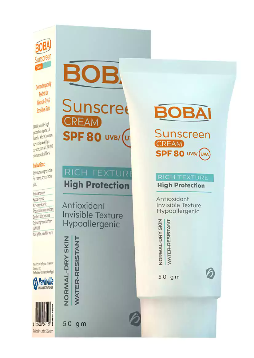 واقي شمس بوباي، عامل حمايه 80 +، للبشرة العادية والمختلطة، 50 جم، كريم