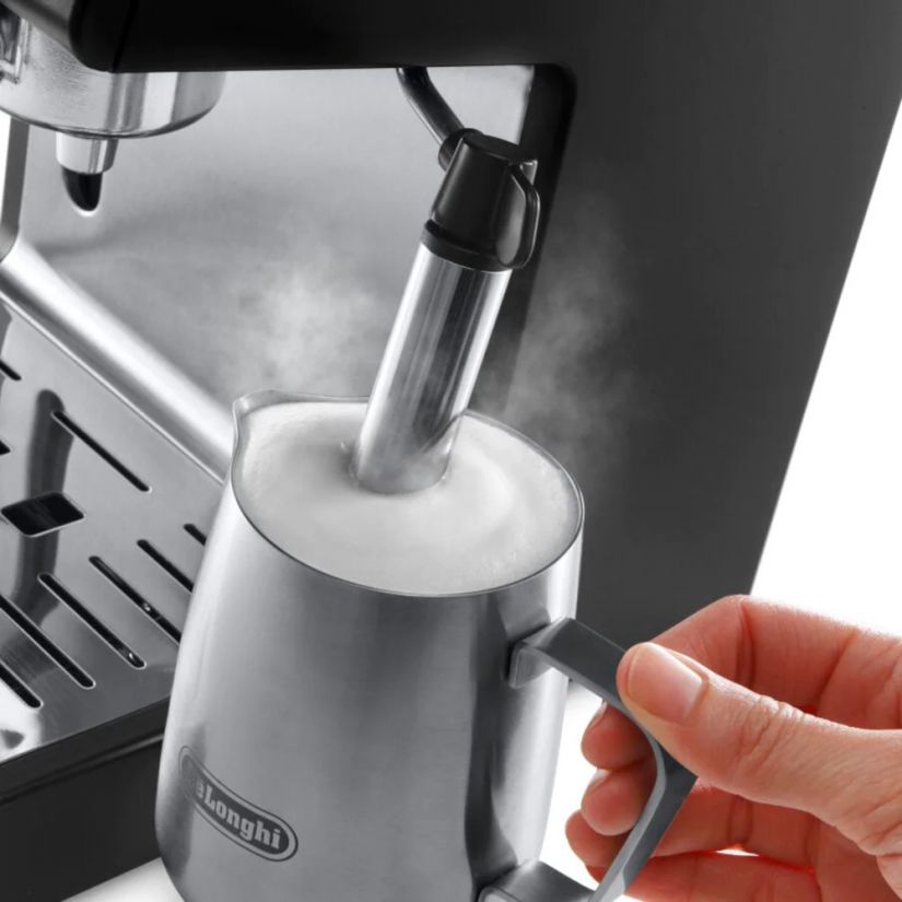 DeLonghi Espresso Coffee Maker, 1100 Watt, Black and Silver, ECP33.21