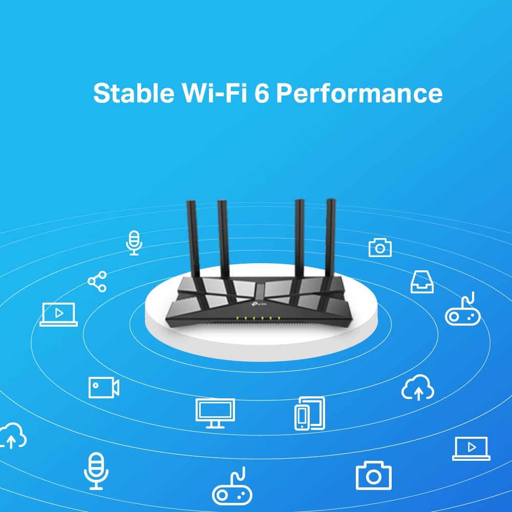 TP-Link WiFi 6 AX1500 Archer AX10, Smart WiFi, Triple-Core CPU, Gigabit, Dual Band, OFDMA, MU MIMO, Works with Alexa, Wireless Router, Black