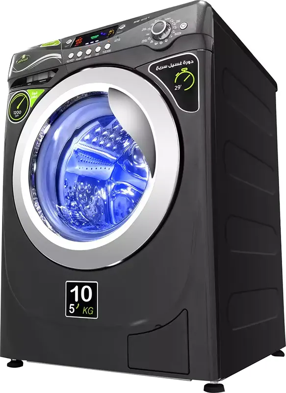 غسالة ملابس فول اوتوماتيك كريازي، تحميل أمامي، 9 كجم، رمادي، KW 1209