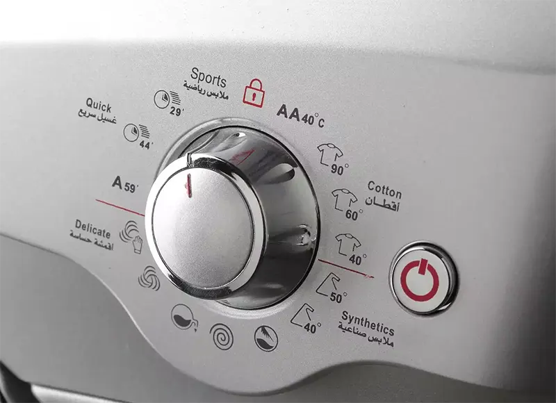 غسالة ملابس فول اوتوماتيك كريازي، تحميل أمامي، 9 كجم، رمادي، KW 1209