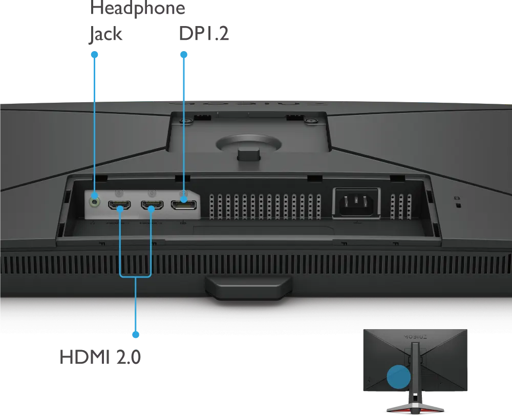 شاشة كمبيوتر بينكيو موبيوز  للألعاب 27 بوصة، بتكنولوجيا FreeSync™ Premium، IPS FHD، EX2710S