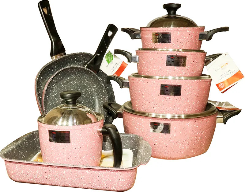 Granite Cookware Set 13 Pieces Round Saflon