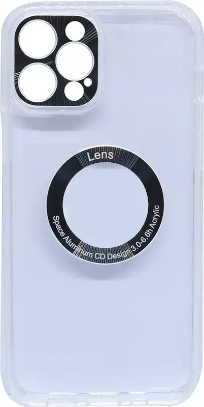 جراب موبايل أيفون 12 برو Q SERIES MAGIC MASK- شفاف فريم أسود