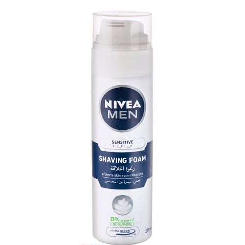 Nivea Shaving Foam Sensitive, Protects Skin From Irritations - 200ml