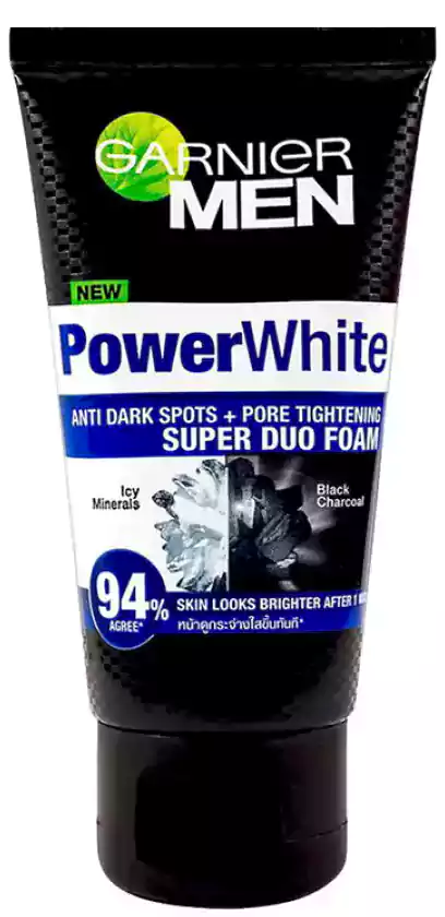 غسول وجه فوم باور وايت فحم من غارنييه 100 مل